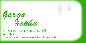 gergo hepke business card